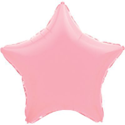 Фольгированная звезда розовая