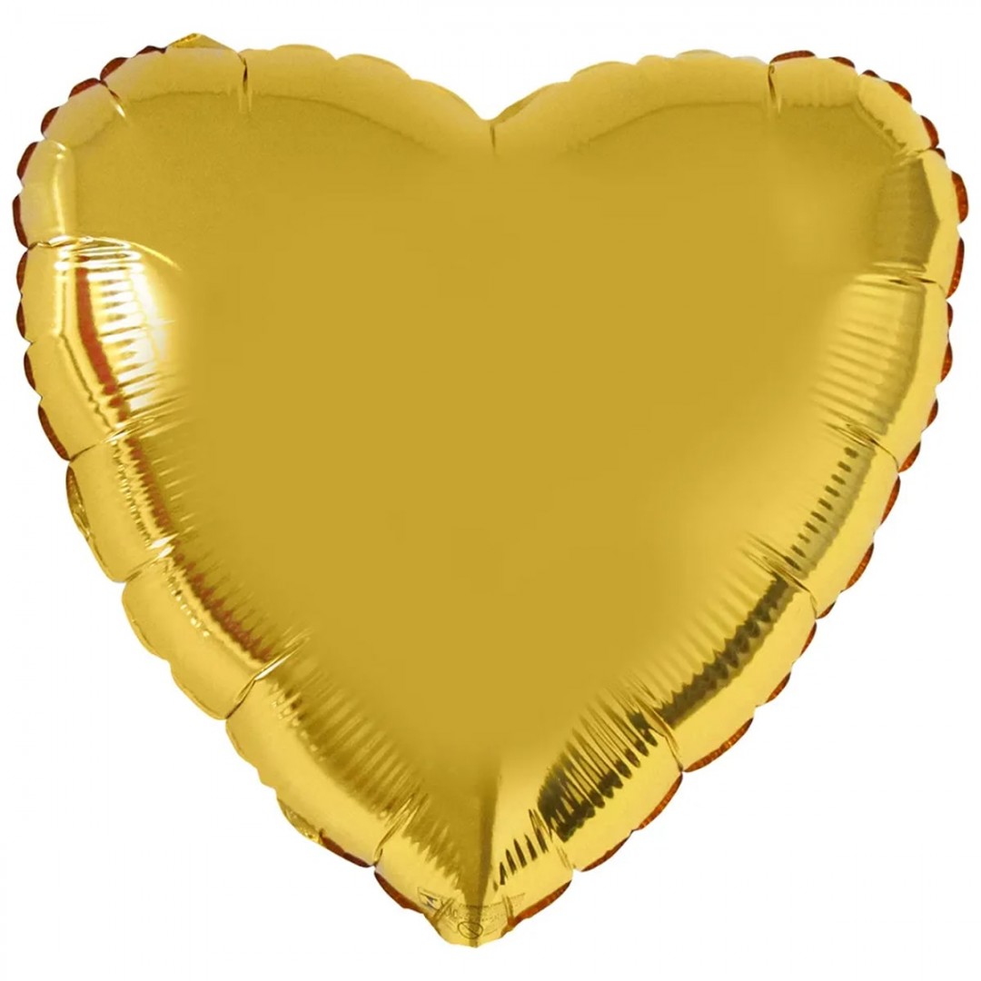 Фольгированное сердце золотое